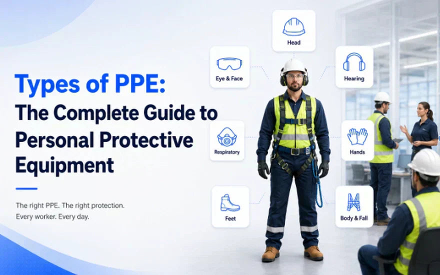 Types of PPE used in a US workplace safety program