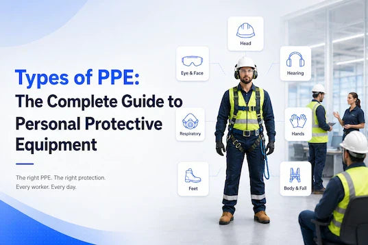 Types of PPE used in a US workplace safety program 