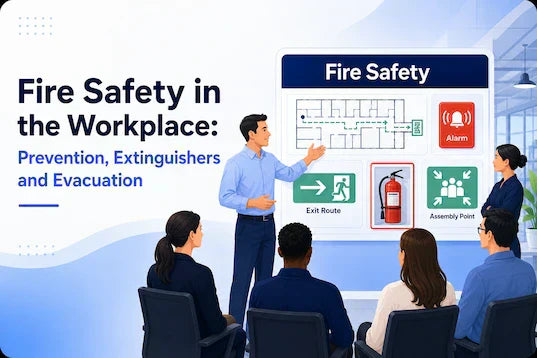 Fire Safety in the Workplace: Prevention, Extinguishers and Evacuation