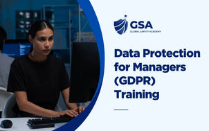 Data Protection for Managers (GDPR) Training with a manager working on a computer at an office desk