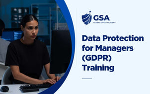 Data Protection for Managers (GDPR) Training with a manager working on a computer at an office desk