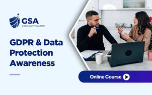 GDPR and data protection awareness training course showing professionals discussing personal data handling, privacy compliance, and information security responsibilities in a modern workplace.