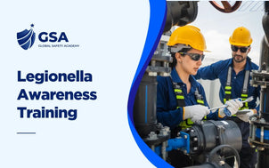 Workers inspecting industrial water pipe systems and equipment during Legionella Awareness Training, focusing on water safety, risk assessment, and Legionella prevention in the workplace.
