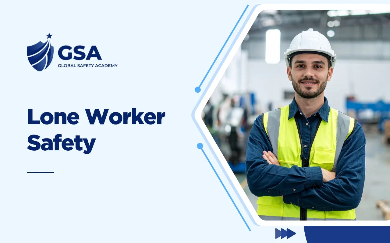 Lone Worker Safety course image showing a factory employee wearing proper personal protective equipment (PPE).