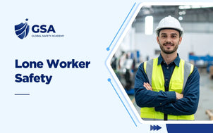 Lone Worker Safety course image showing a factory employee wearing proper personal protective equipment (PPE).