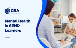 Mental health in SEND learners course banner showing a child receiving support from an education professional.