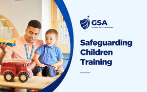 Safeguarding Children Training with a teacher playing with a young child in a classroom